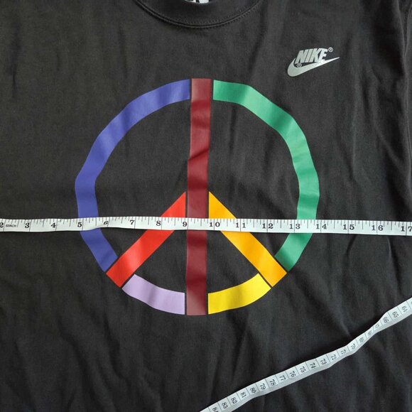 Nike x Olivia Kim Colorful Peace Sign Long Sleeve Off Noir Size Small - Picture 3 of 5